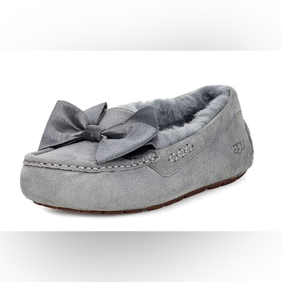 UGG Clara Glam Bow Slip on Grey - Picture 2 of 12